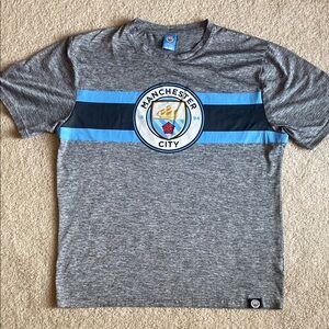 FC Manchester City Gray Poly Training Shirt Size Large